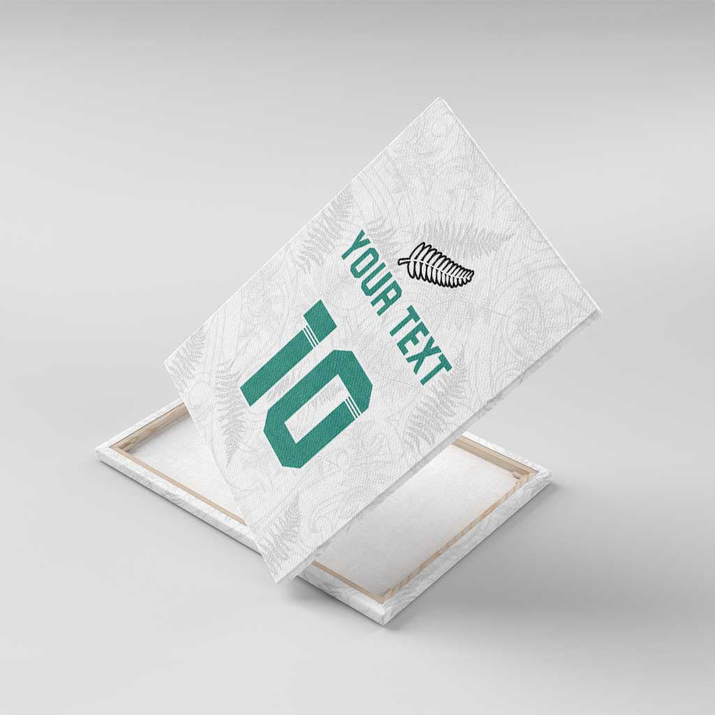 Custom New Zealand Football Canvas Wall Art Go All Silver Ferns - Towards World Cup 2026