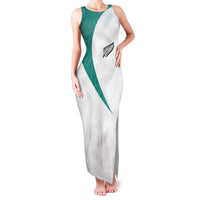Custom New Zealand Football Family Matching Tank Maxi Dress and Hawaiian Shirt Go All Silver Ferns - Towards World Cup 2026