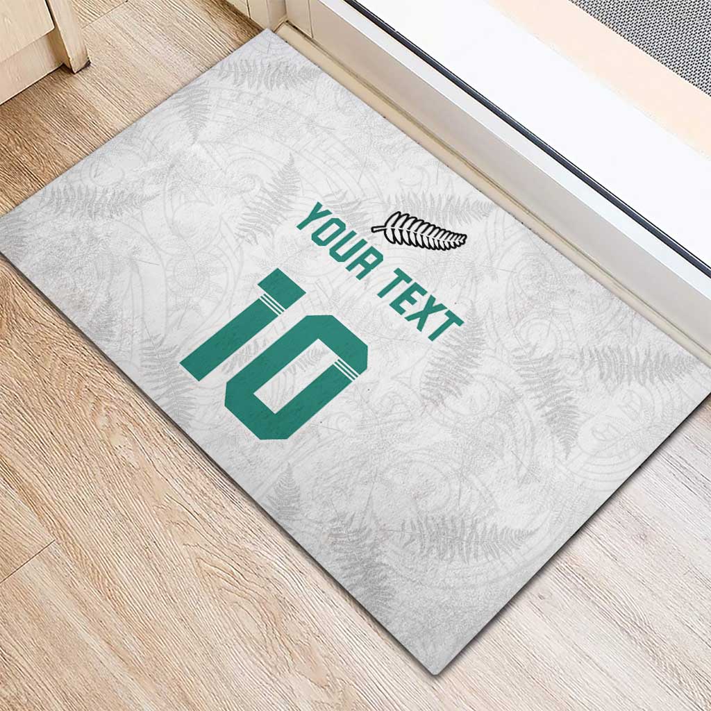 Custom New Zealand Football Rubber Doormat Go All Silver Ferns - Towards World Cup 2026