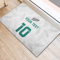 Custom New Zealand Football Rubber Doormat Go All Silver Ferns - Towards World Cup 2026