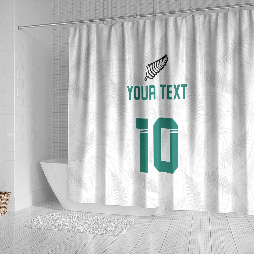 Custom New Zealand Football Shower Curtain Go All Silver Ferns - Towards World Cup 2026