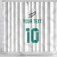 Custom New Zealand Football Shower Curtain Go All Silver Ferns - Towards World Cup 2026