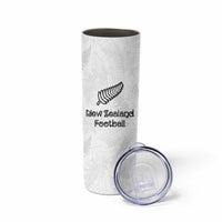 Custom New Zealand Football Skinny Tumbler Go All Silver Ferns - Towards World Cup 2026