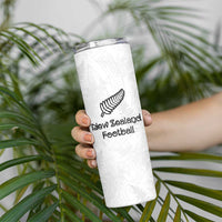 Custom New Zealand Football Skinny Tumbler Go All Silver Ferns - Towards World Cup 2026