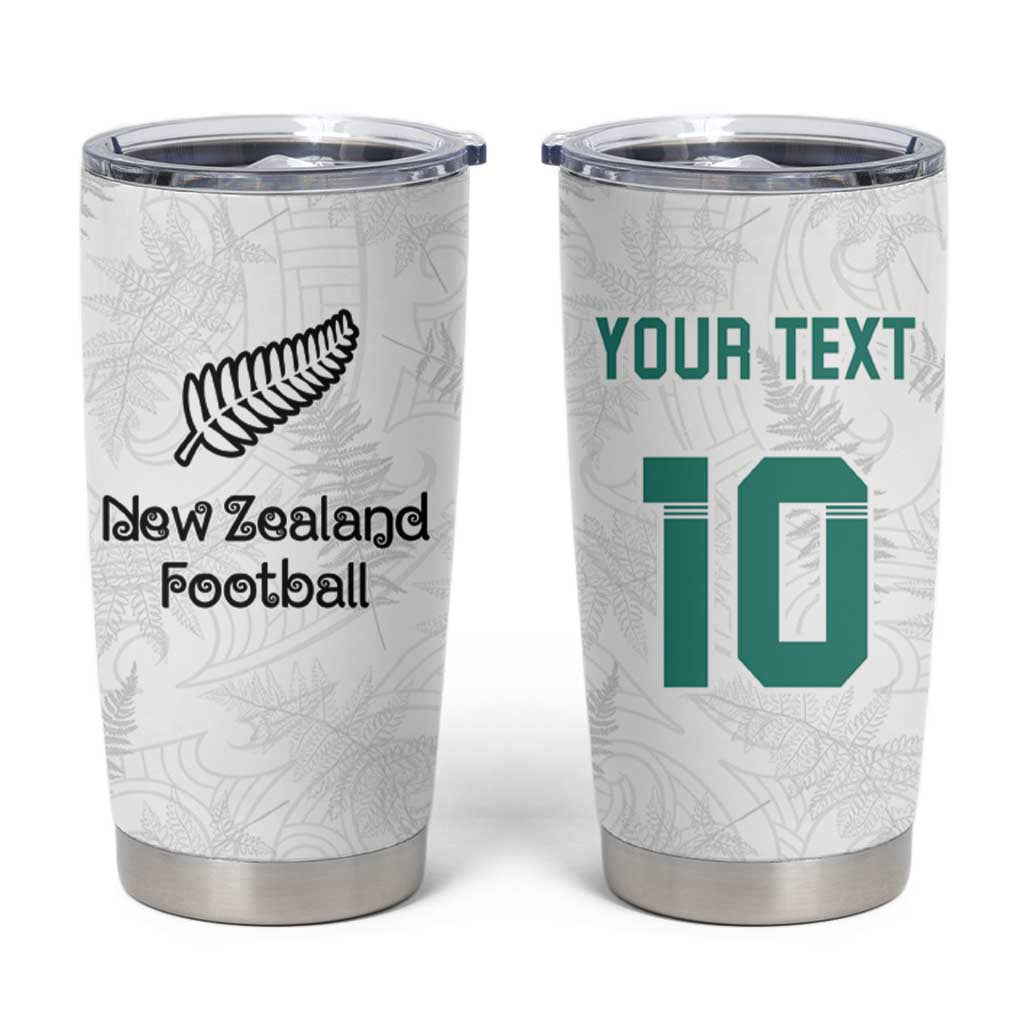 Custom New Zealand Football Tumbler Cup Go All Silver Ferns - Towards World Cup 2026