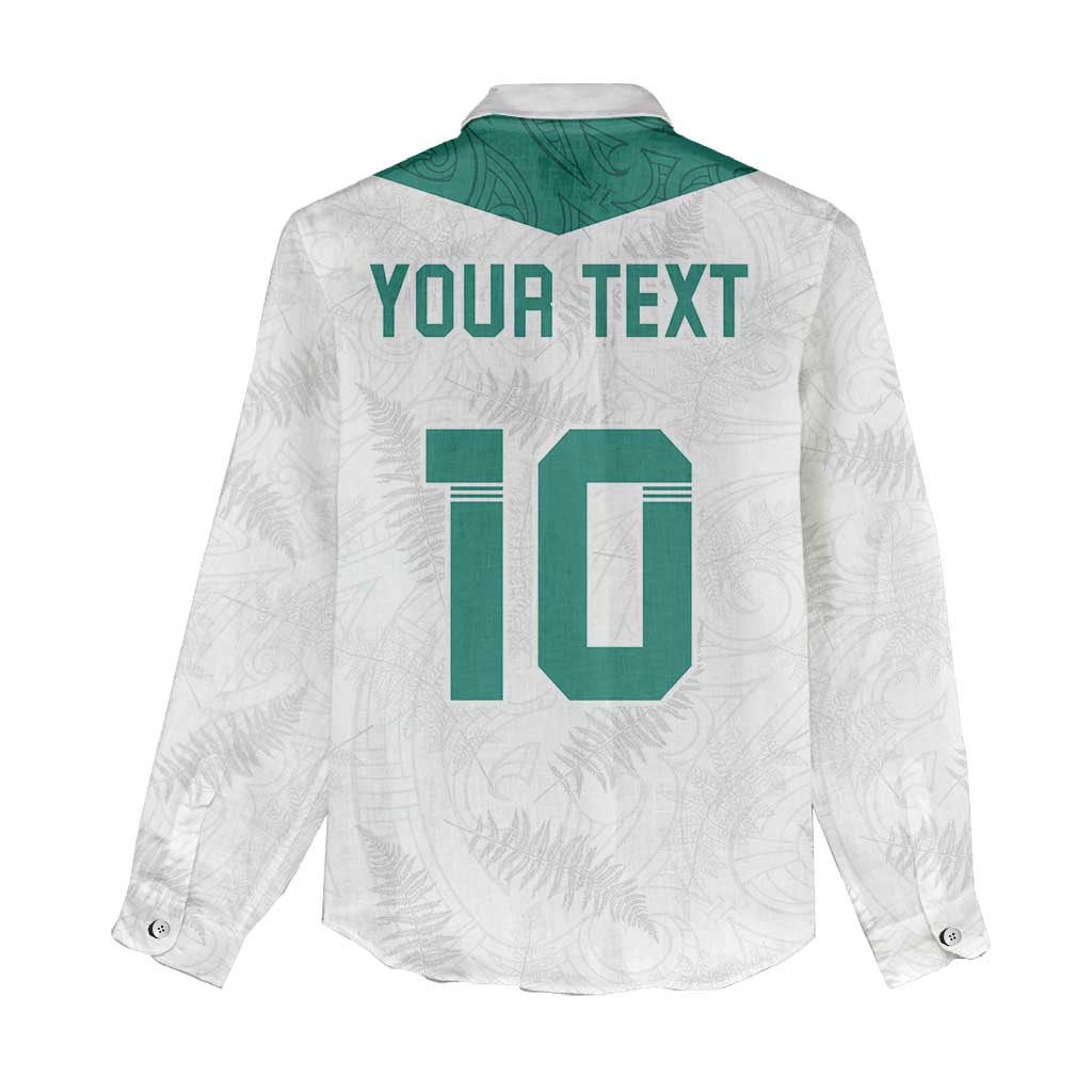 Custom New Zealand Football Women Casual Shirt Go All Silver Ferns - Towards World Cup 2026