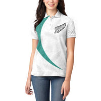 Custom New Zealand Football Women Polo Shirt Go All Silver Ferns - Towards World Cup 2026