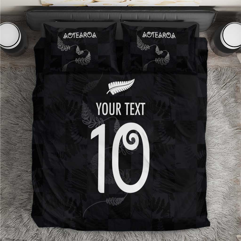 Custom New Zealand Rugby Bedding Set All Silver Ferns Blacks
