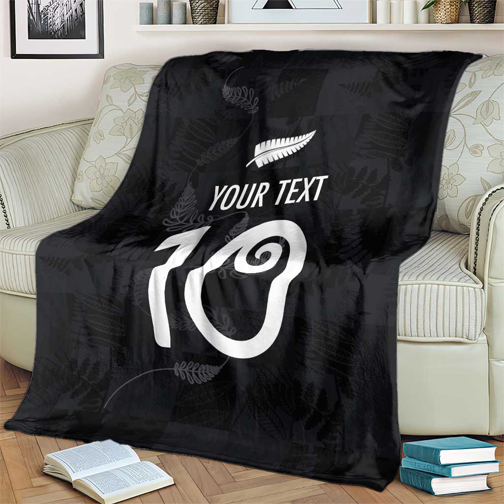 Custom New Zealand Rugby Blanket All Silver Ferns Blacks