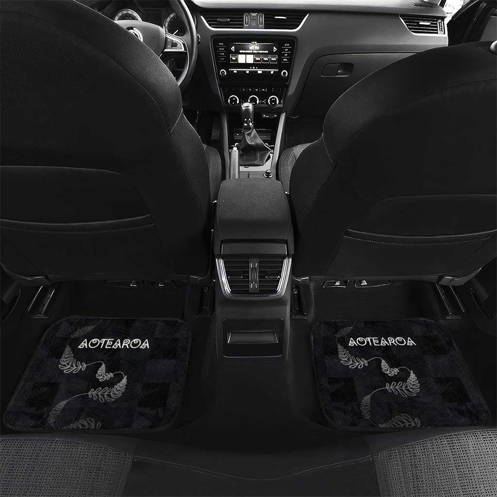 Custom New Zealand Rugby Car Mats All Silver Ferns Blacks