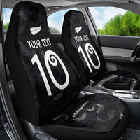 Custom New Zealand Rugby Car Seat Cover All Silver Ferns Blacks