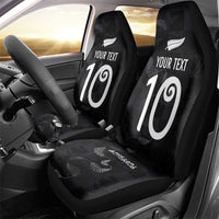 Custom New Zealand Rugby Car Seat Cover All Silver Ferns Blacks