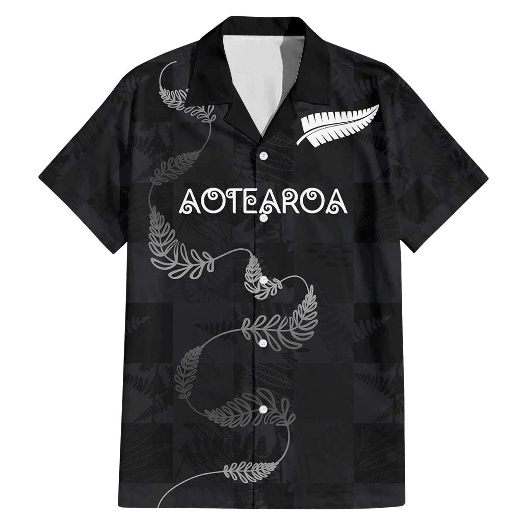 Custom New Zealand Rugby Family Matching Mermaid Dress and Hawaiian Shirt All Silver Ferns Blacks