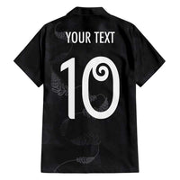 Custom New Zealand Rugby Family Matching Short Sleeve Bodycon Dress and Hawaiian Shirt All Silver Ferns Blacks