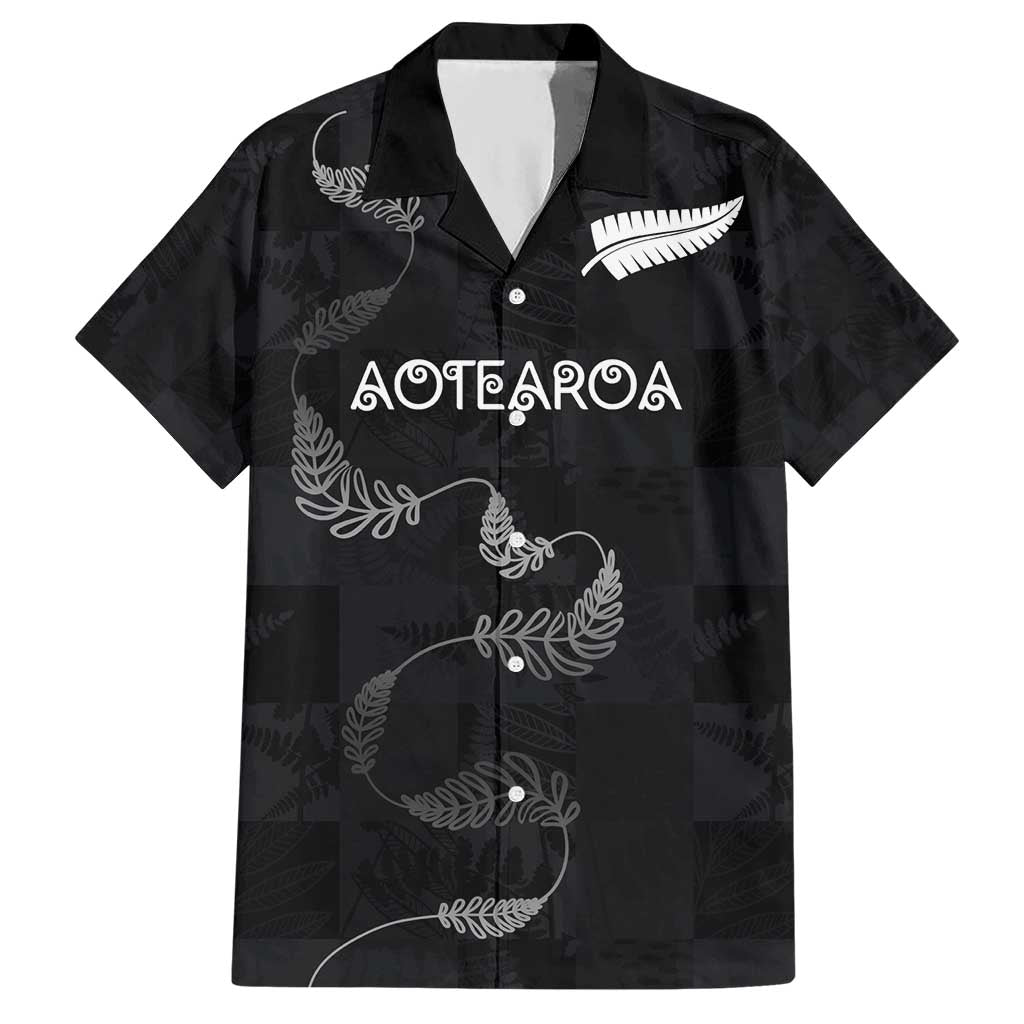 Custom New Zealand Rugby Hawaiian Shirt All Silver Ferns Blacks