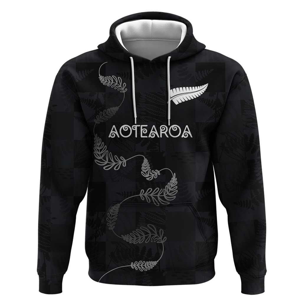 Custom New Zealand Rugby Hoodie All Silver Ferns Blacks