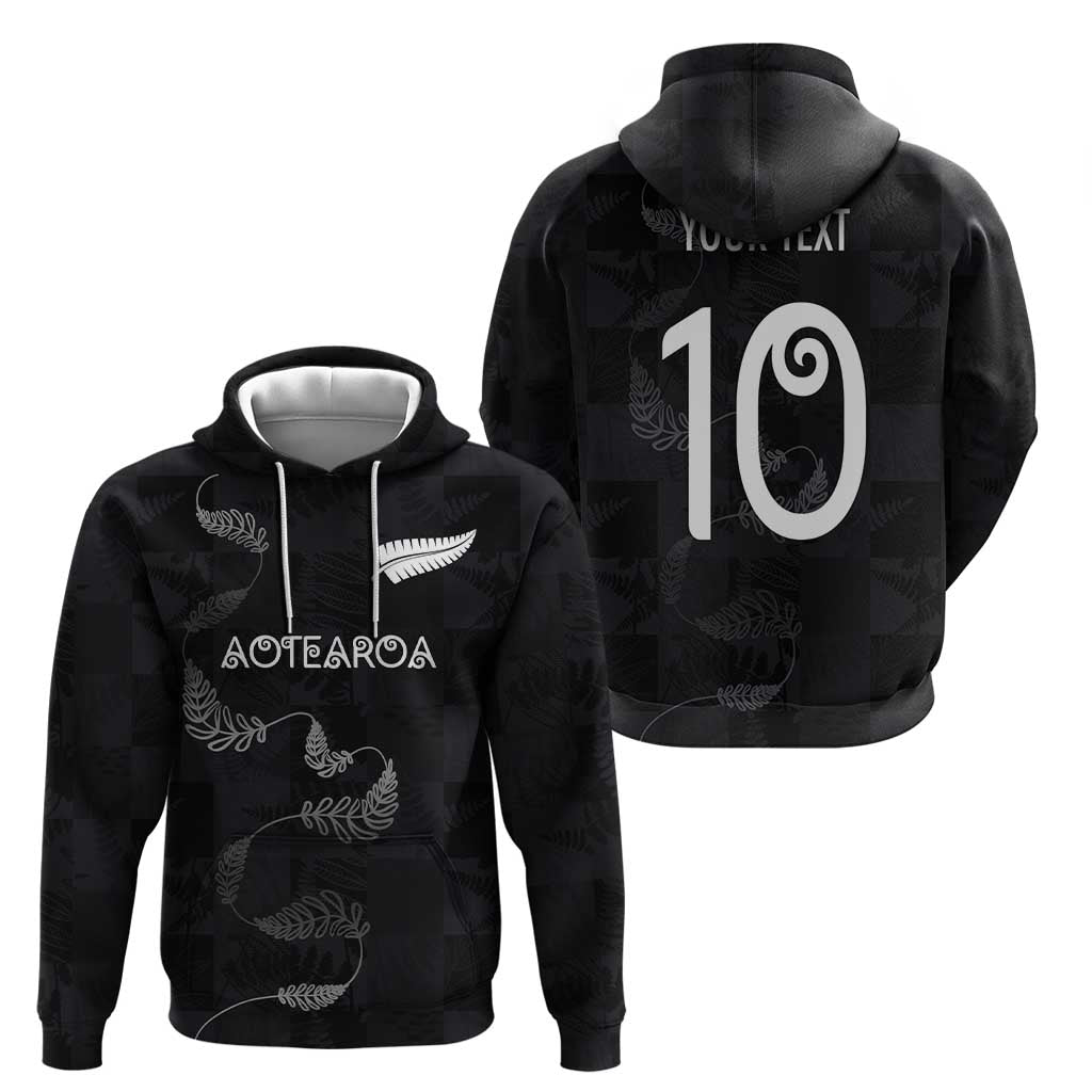 Custom New Zealand Rugby Hoodie All Silver Ferns Blacks