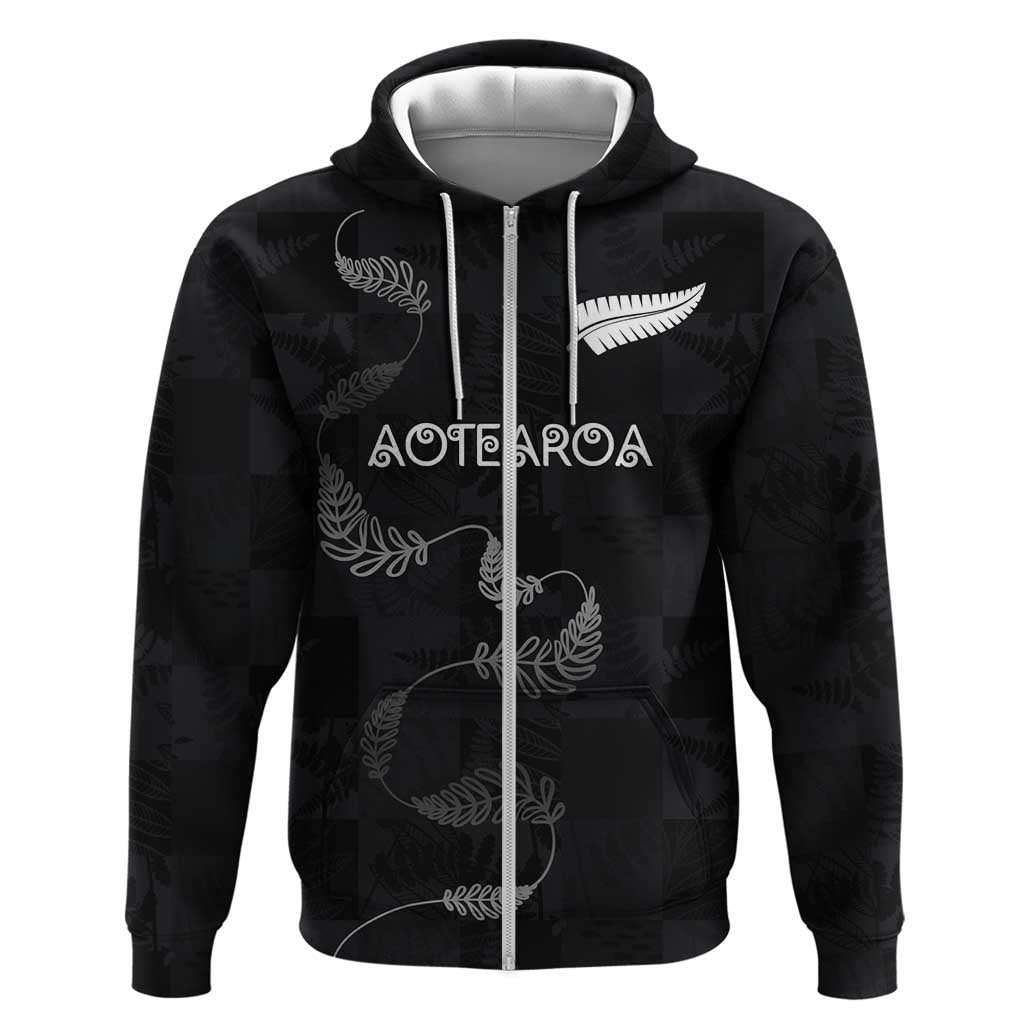 Custom New Zealand Rugby Hoodie All Silver Ferns Blacks