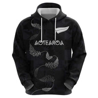 Custom New Zealand Rugby Hoodie All Silver Ferns Blacks