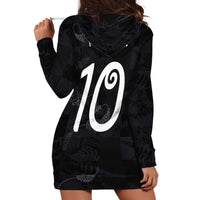Custom New Zealand Rugby Hoodie Dress All Silver Ferns Blacks