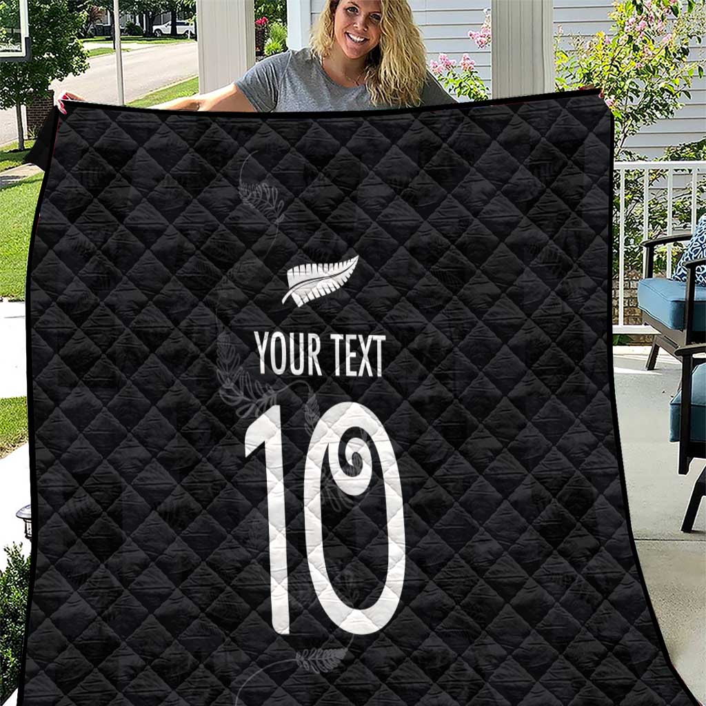 Custom New Zealand Rugby Quilt All Silver Ferns Blacks