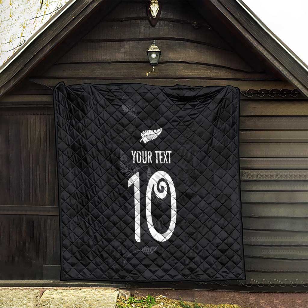 Custom New Zealand Rugby Quilt All Silver Ferns Blacks