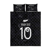 Custom New Zealand Rugby Quilt Bed Set All Silver Ferns Blacks