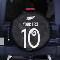 Custom New Zealand Rugby Spare Tire Cover All Silver Ferns Blacks
