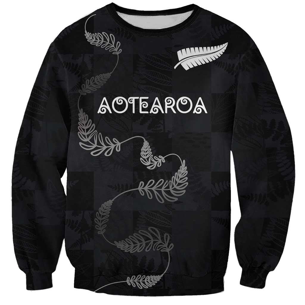 Custom New Zealand Rugby Sweatshirt All Silver Ferns Blacks