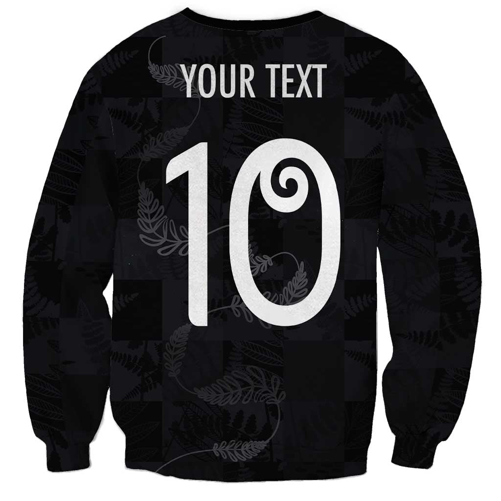 Custom New Zealand Rugby Sweatshirt All Silver Ferns Blacks