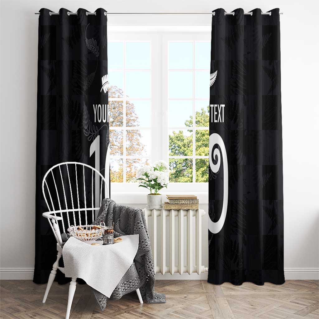 Custom New Zealand Rugby Window Curtain All Silver Ferns Blacks