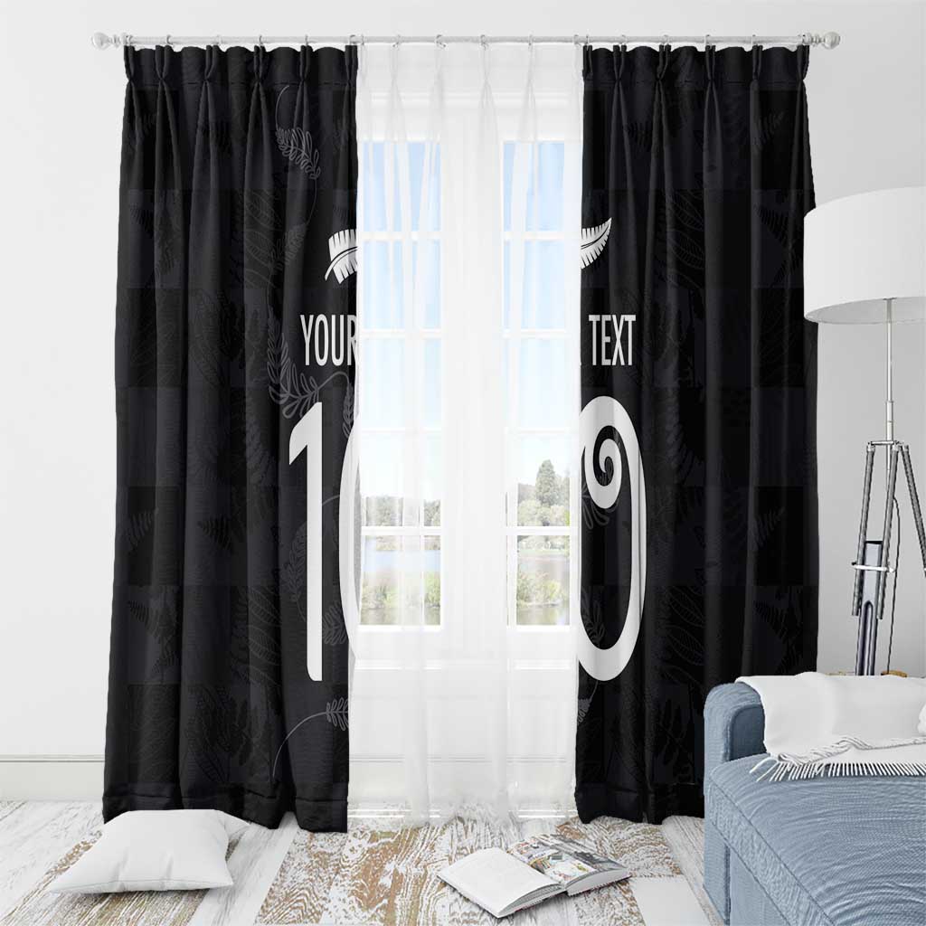 Custom New Zealand Rugby Window Curtain All Silver Ferns Blacks
