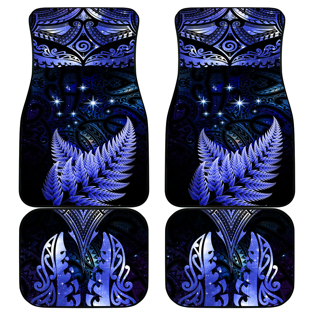 New Zealand Matariki Car Mats Maori Pattern and Matariki Sky Night