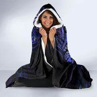 New Zealand Matariki Hooded Blanket Maori Pattern and Matariki Sky Night