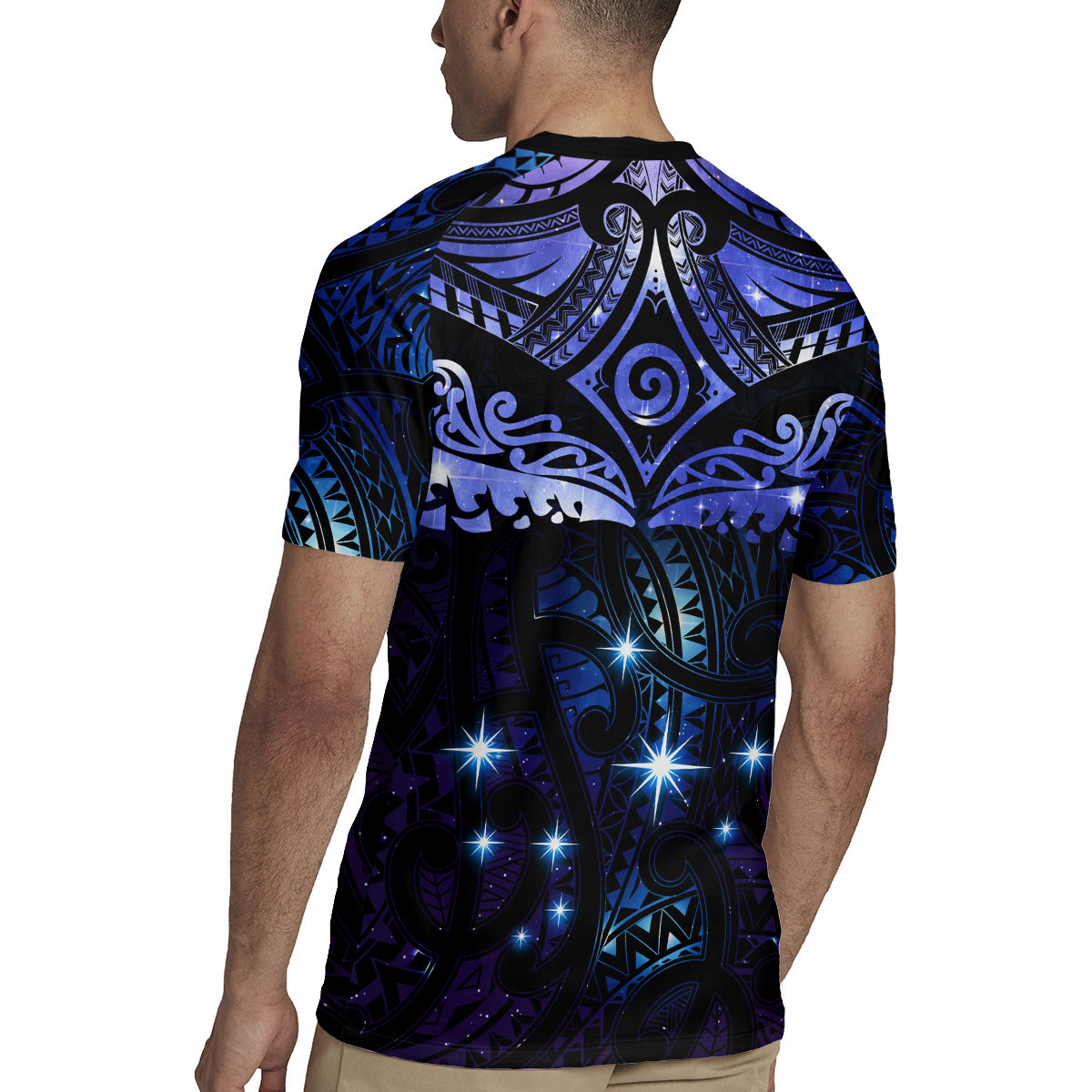 New Zealand Matariki Rugby Jersey Maori Pattern and Matariki Sky Night