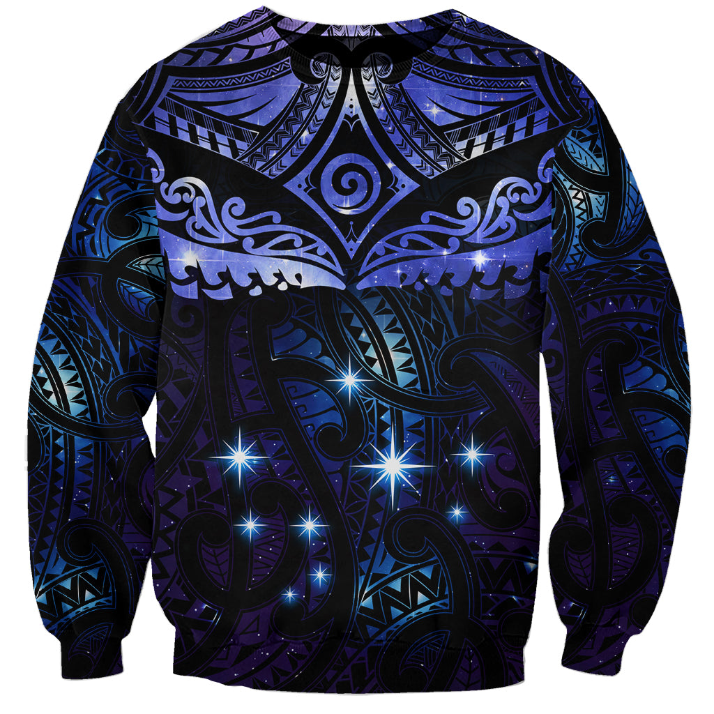 New Zealand Matariki Sweatshirt Maori Pattern and Matariki Sky Night