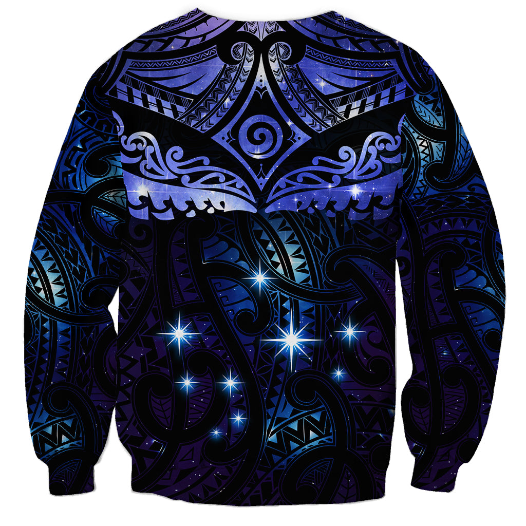 New Zealand Matariki Sweatshirt Maori Pattern and Matariki Sky Night