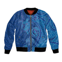 Hawaiian Turtles and Polynesian Art Tattoo Bomber Jacket Ocean Abyss