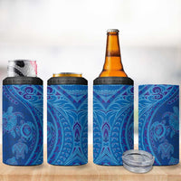 Hawaiian Turtles and Polynesian Art Tattoo 4 in 1 Can Cooler Tumbler Ocean Abyss