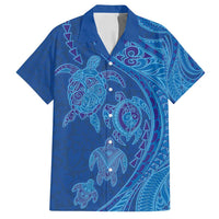 Hawaiian Turtles and Polynesian Art Tattoo Family Matching Summer Maxi Dress and Hawaiian Shirt Ocean Abyss
