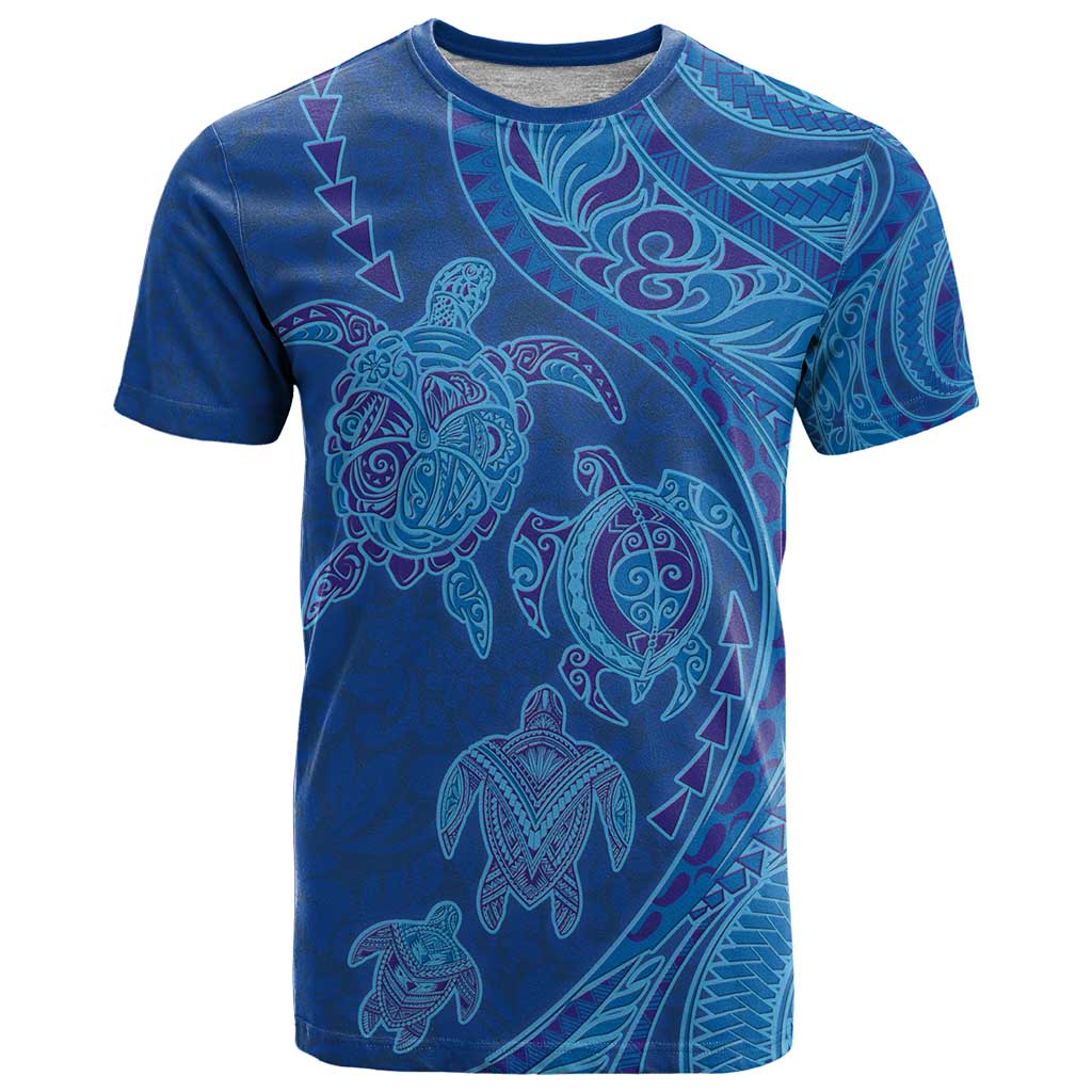 Hawaiian Turtles and Polynesian Art Tattoo T Shirt Ocean Abyss