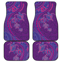 Hawaiian Turtles and Polynesian Art Tattoo Car Mats Dusky Violet