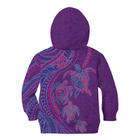 Hawaiian Turtles and Polynesian Art Tattoo Kid Hoodie Dusky Violet LT03 - Polynesian Pride