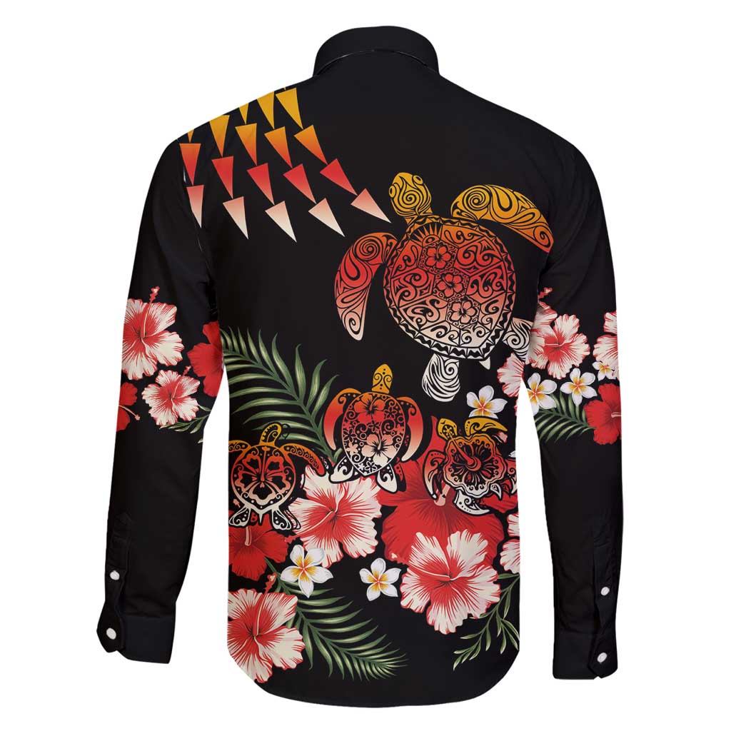 Hawaiian Hibiscus Turtle and Tropical Flower Family Matching Mermaid Dress and Hawaiian Shirt Dynamic Vibe