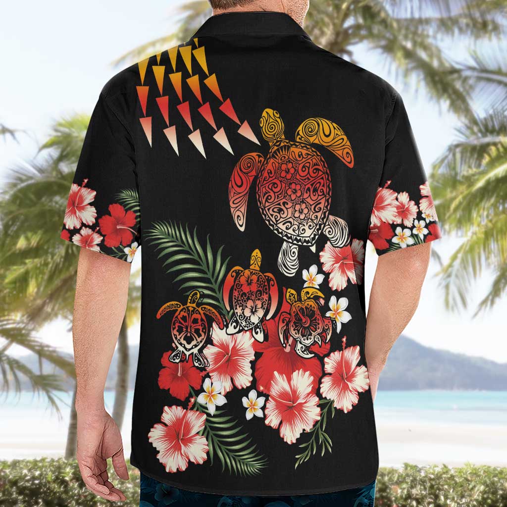 Hawaiian Hibiscus Turtle and Tropical Flower Hawaiian Shirt Dynamic Vibe