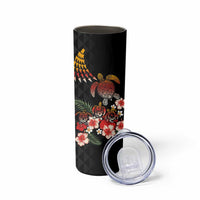 Hawaiian Hibiscus Turtle and Tropical Flower Skinny Tumbler Dynamic Vibe