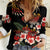 Hawaiian Hibiscus Turtle and Tropical Flower Women Casual Shirt Dynamic Vibe