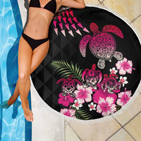 Hawaiian Hibiscus Turtle and Tropical Flower Beach Blanket Sweet Vibe