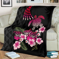 Hawaiian Hibiscus Turtle and Tropical Flower Blanket Sweet Vibe