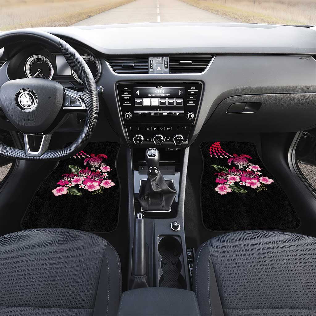 Hawaiian Hibiscus Turtle and Tropical Flower Car Mats Sweet Vibe
